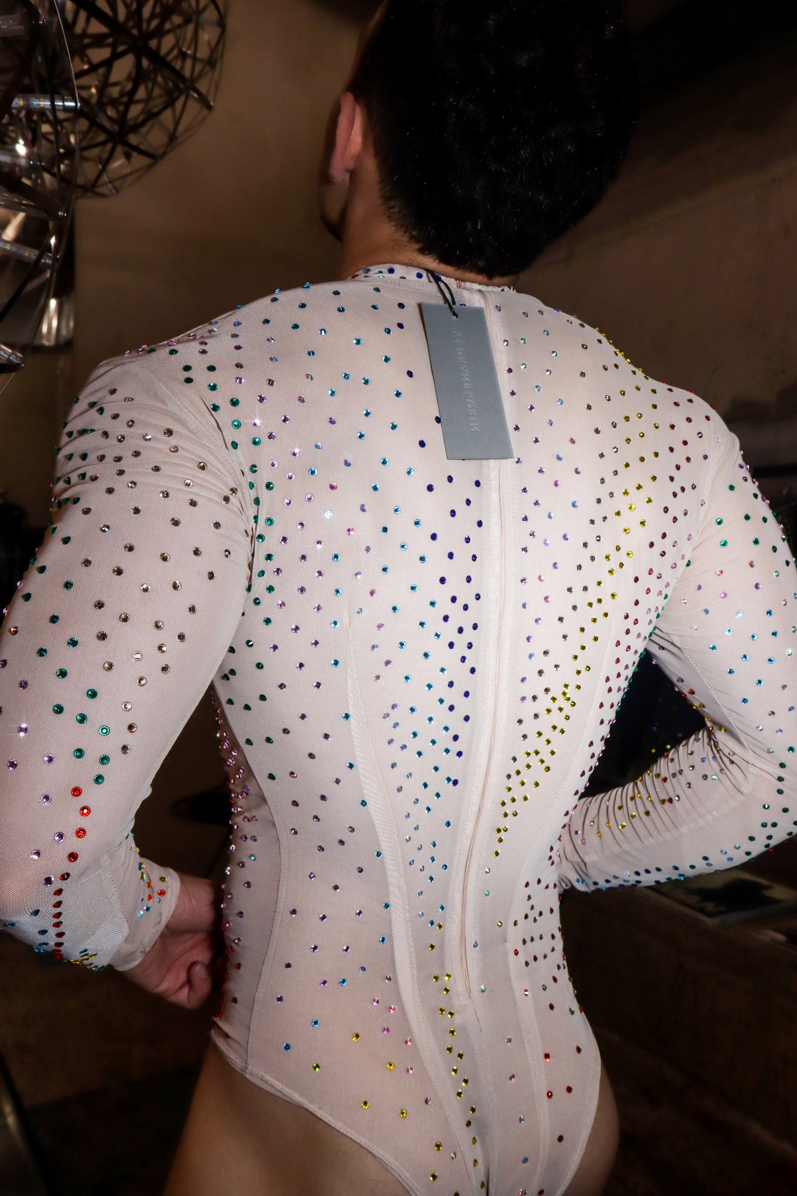Starlight Embellished Long Sleeve Bodysuit