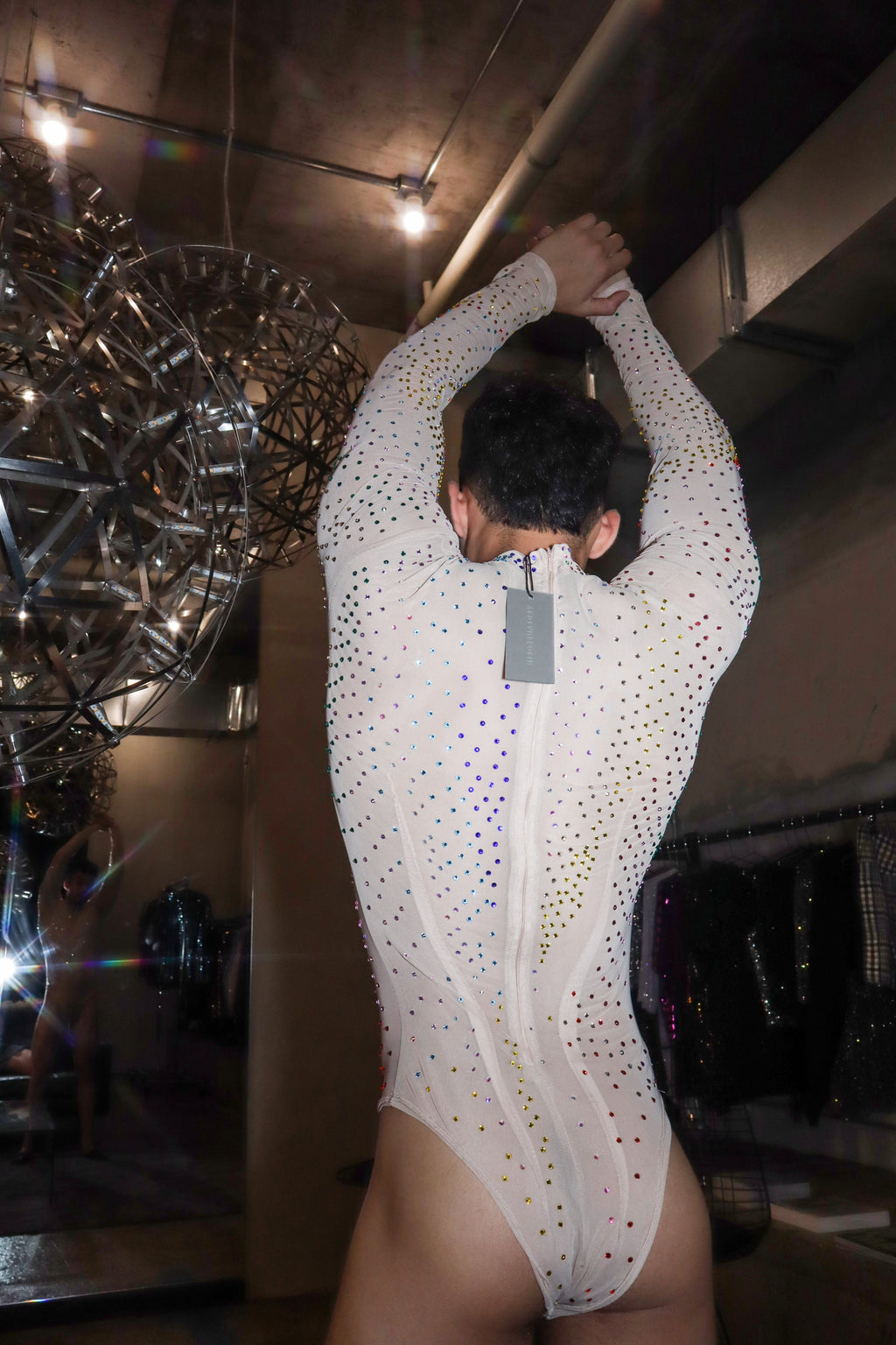 Starlight Embellished Long Sleeve Bodysuit