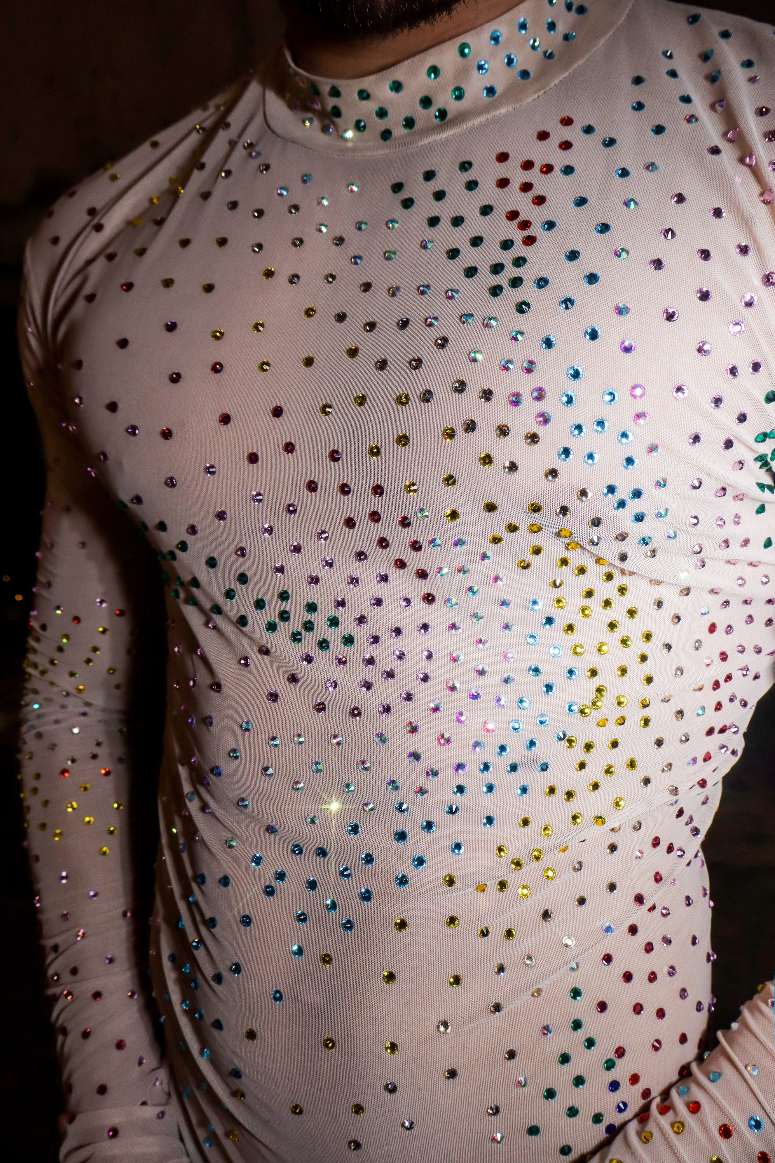 Starlight Embellished Long Sleeve Bodysuit
