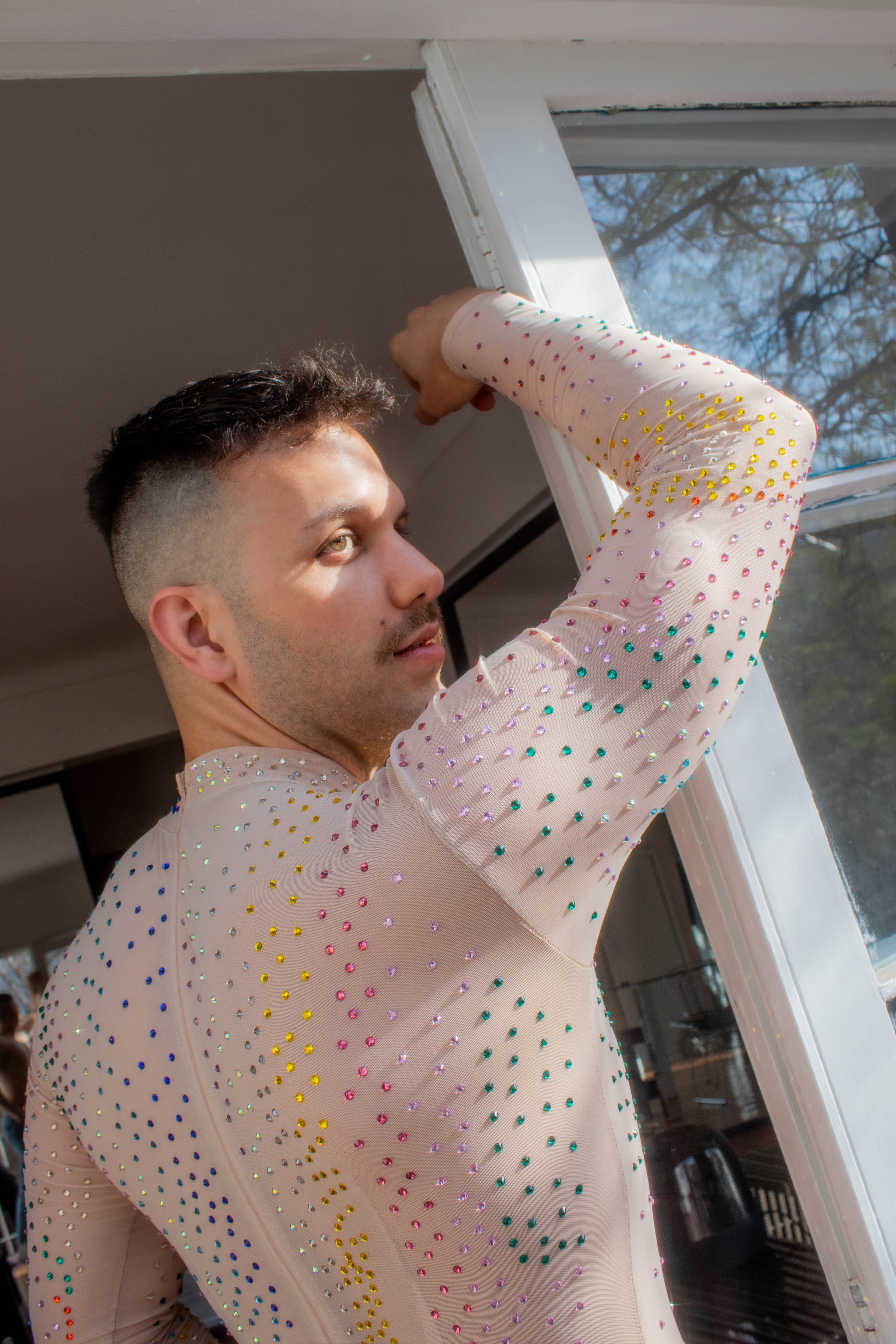 Starlight Embellished Long Sleeve Bodysuit