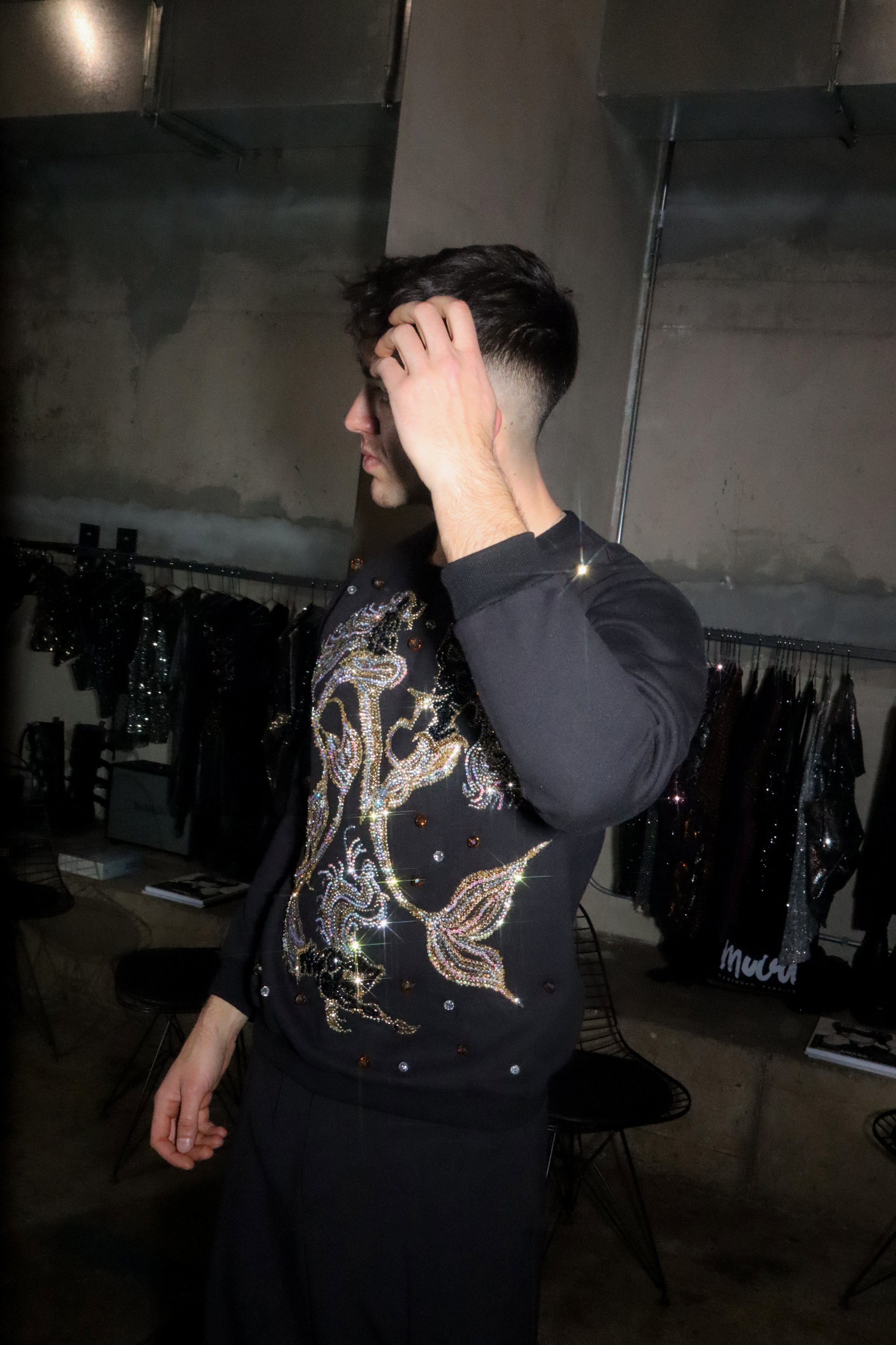 Crystal Merman Embellished Sweatshirt