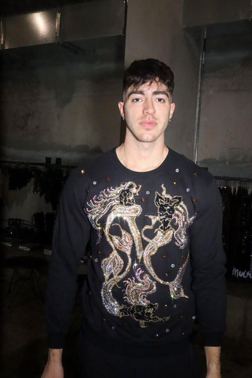 Crystal Merman Embellished Sweatshirt