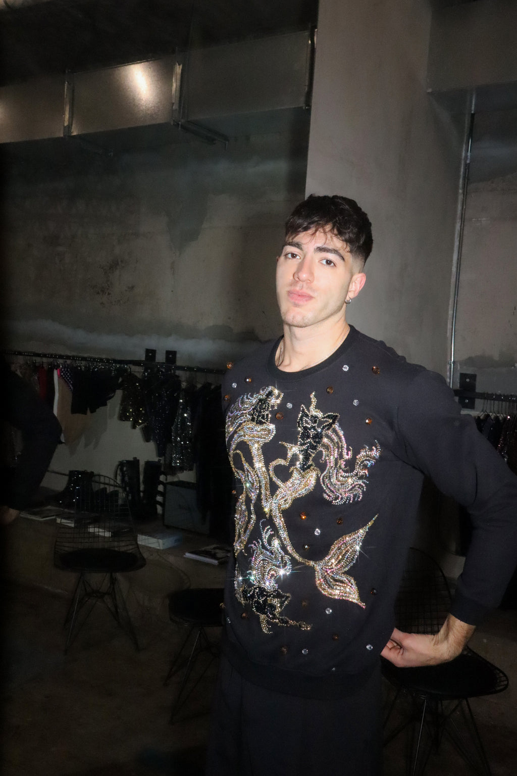 Crystal Merman Embellished Sweatshirt