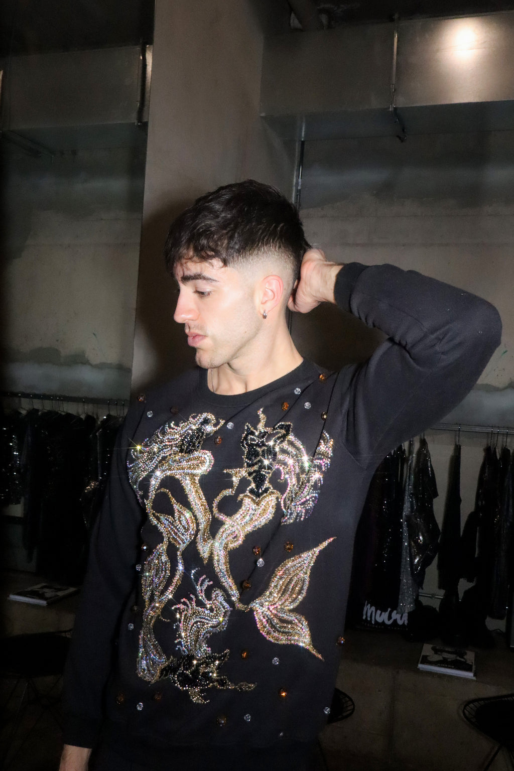 Crystal Merman Embellished Sweatshirt