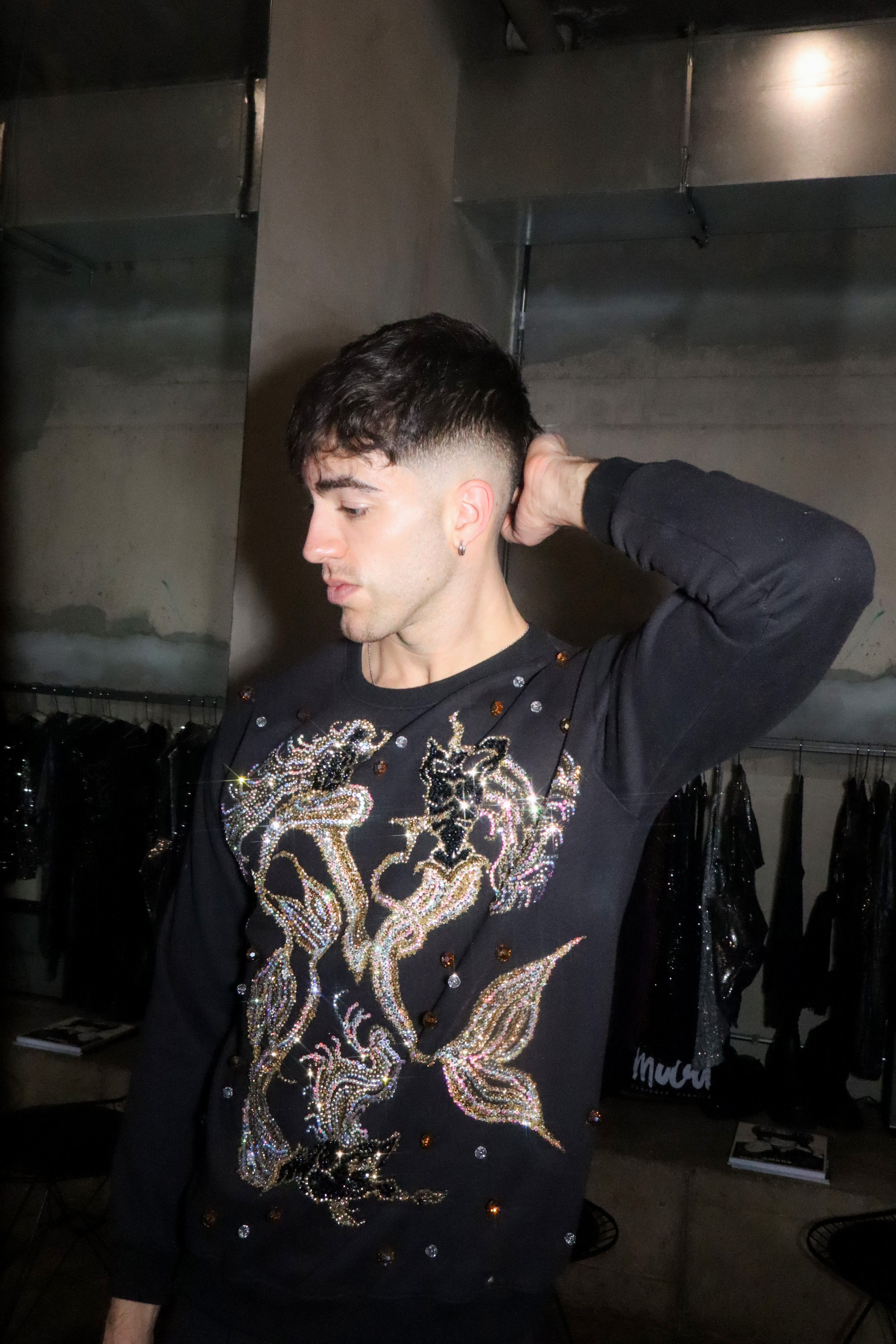 Crystal Merman Embellished Sweatshirt