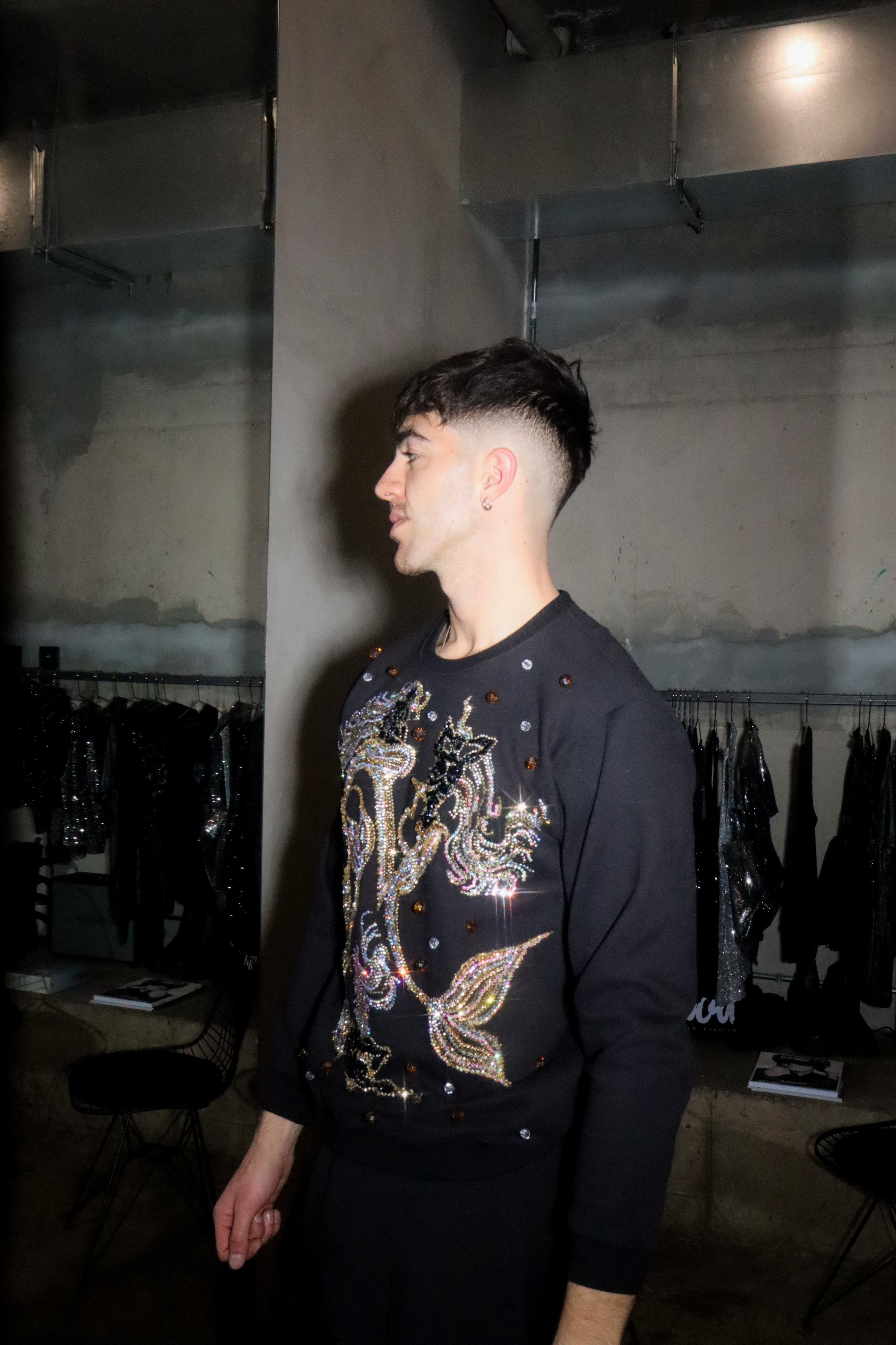 Crystal Merman Embellished Sweatshirt