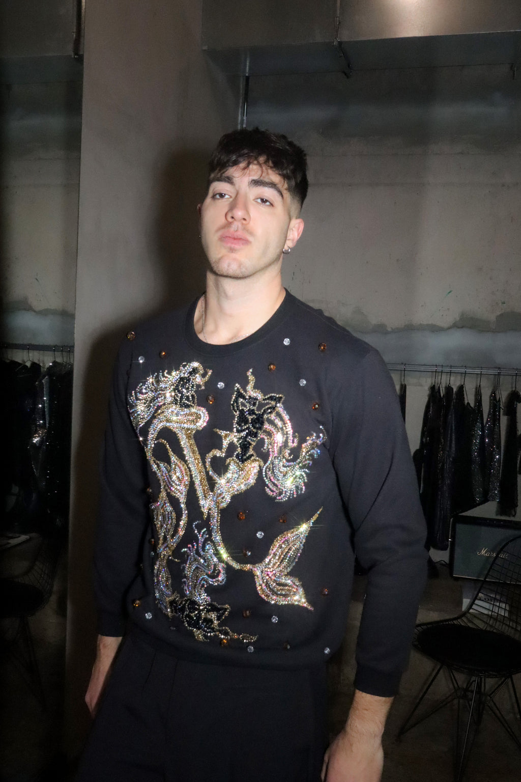 Crystal Merman Embellished Sweatshirt
