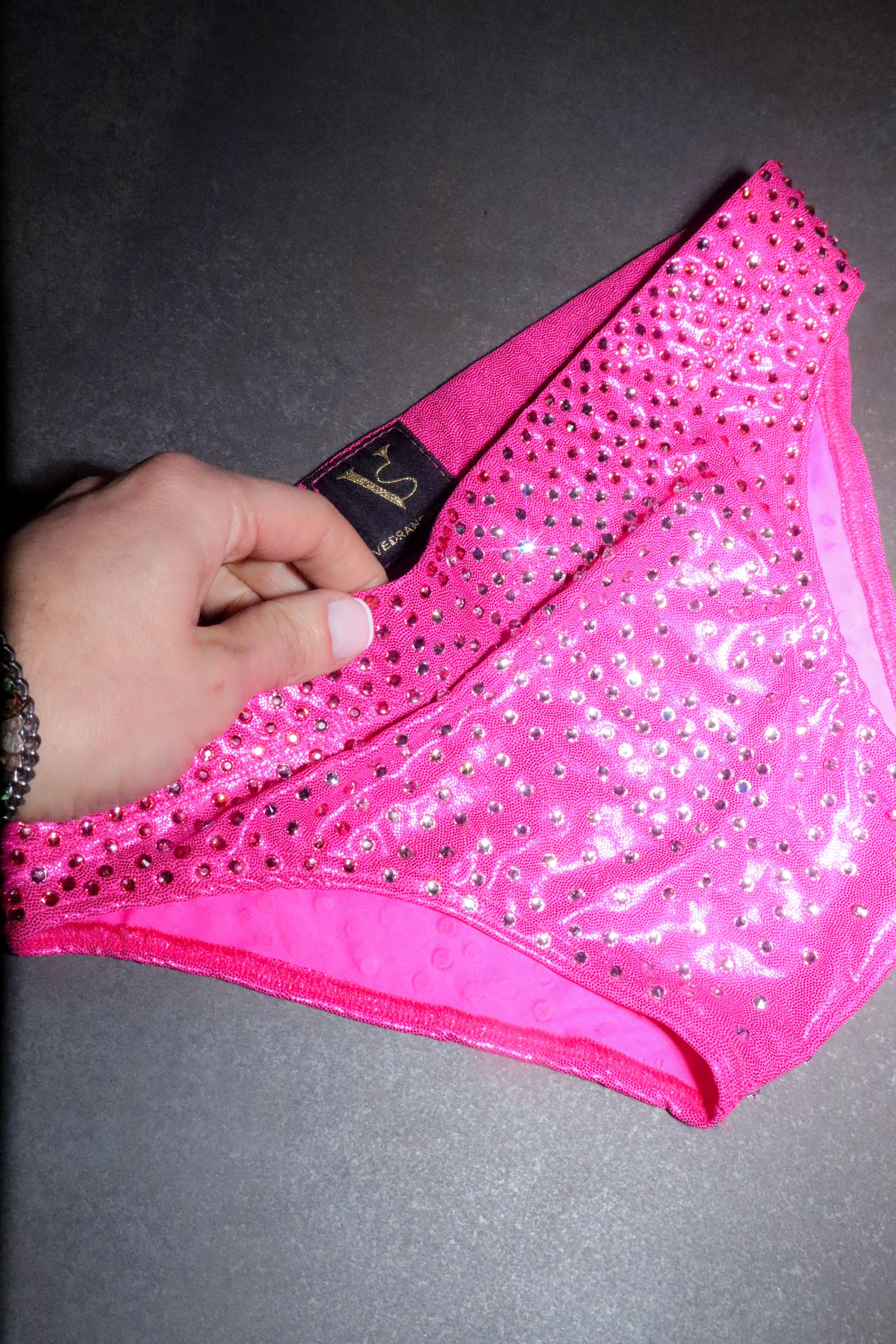 Elle Brief close-up rhinestone detail