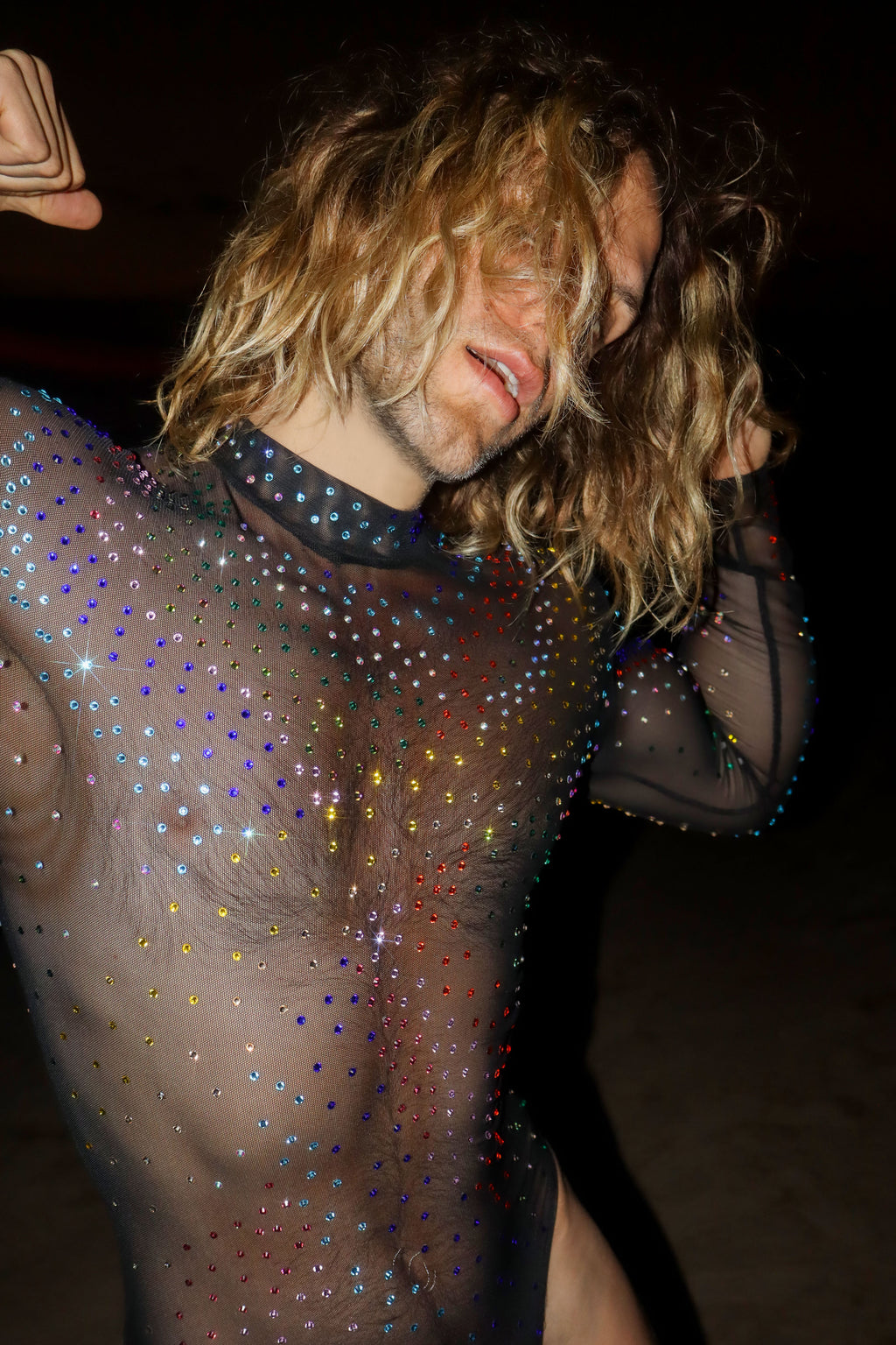 Starlight Embellished Long Sleeve Bodysuit