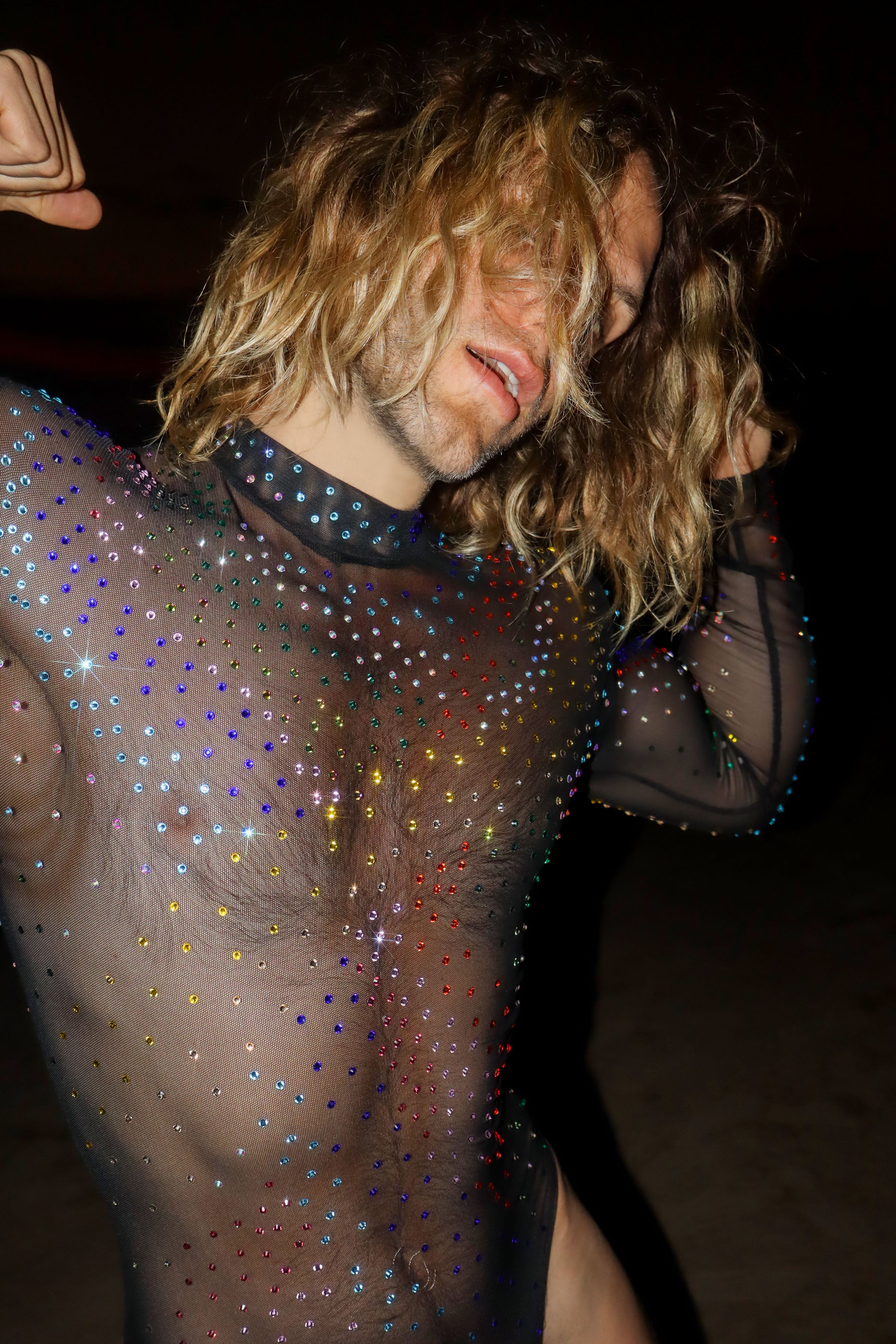 Starlight Embellished Long Sleeve Bodysuit