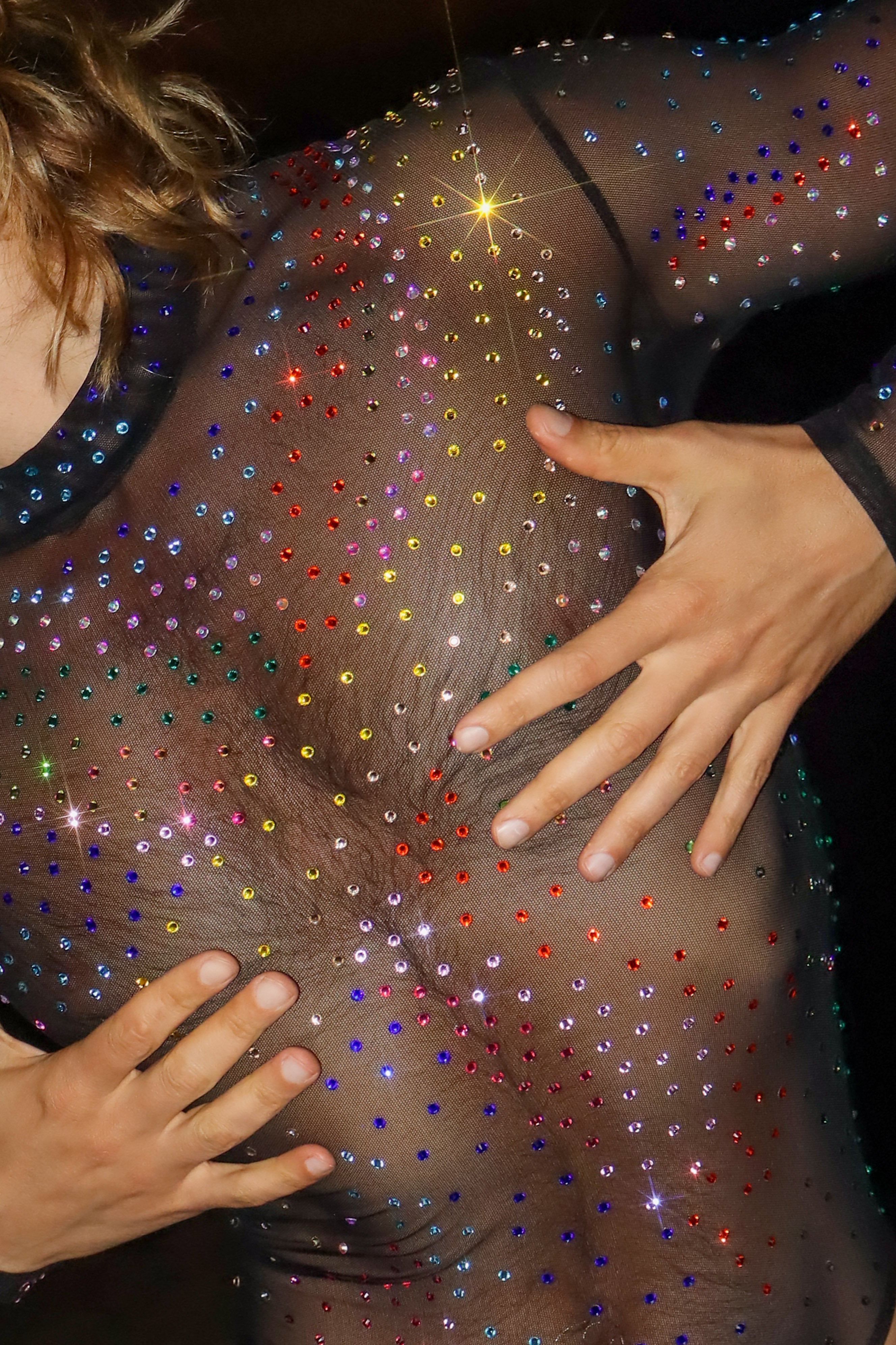 Starlight Embellished Long Sleeve Bodysuit