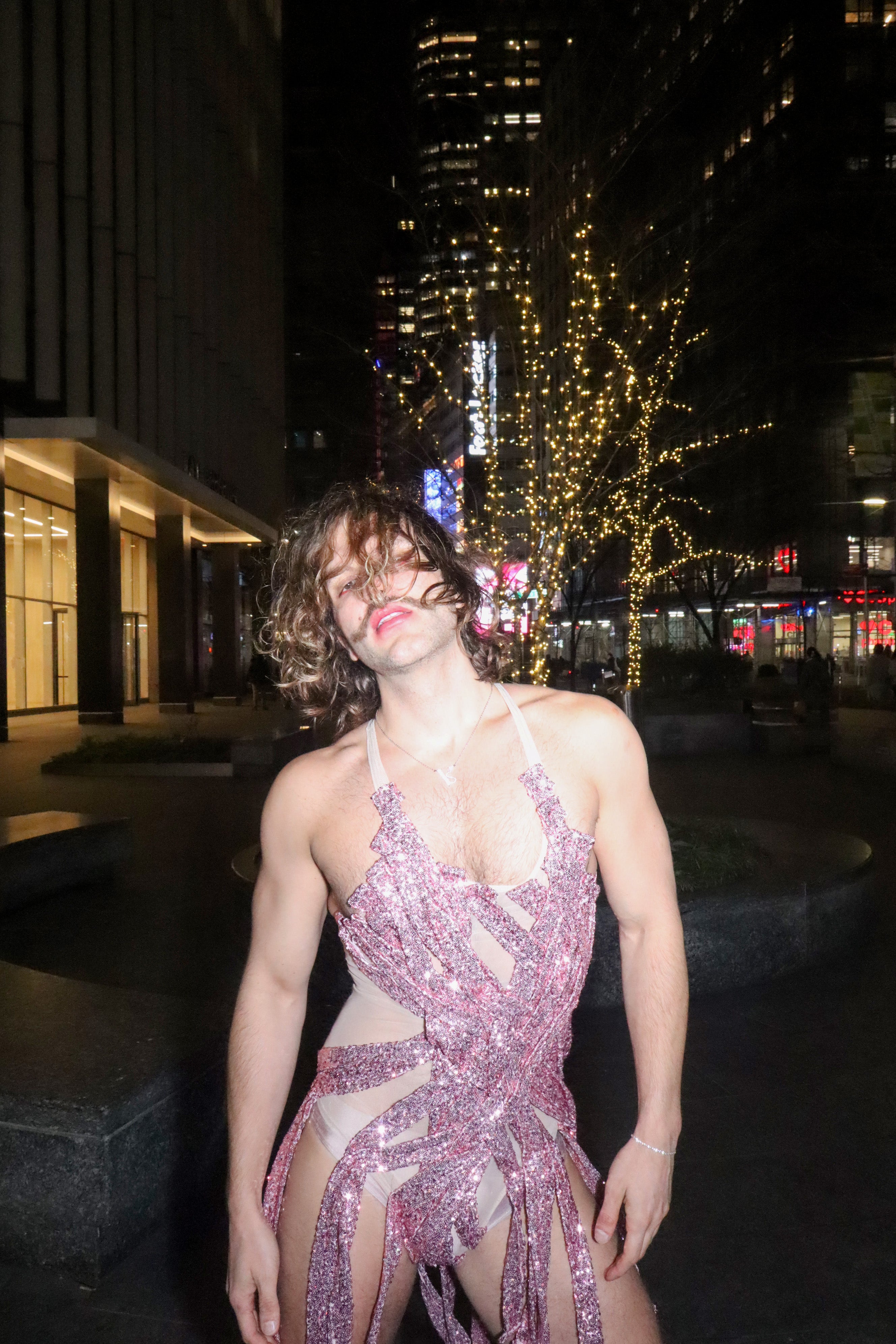 Pink Pony Sequined Bodysuit