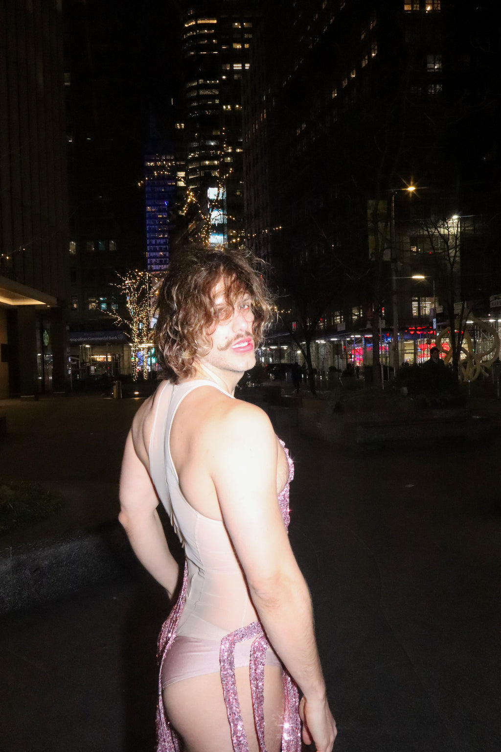 Pink Pony Sequined Bodysuit