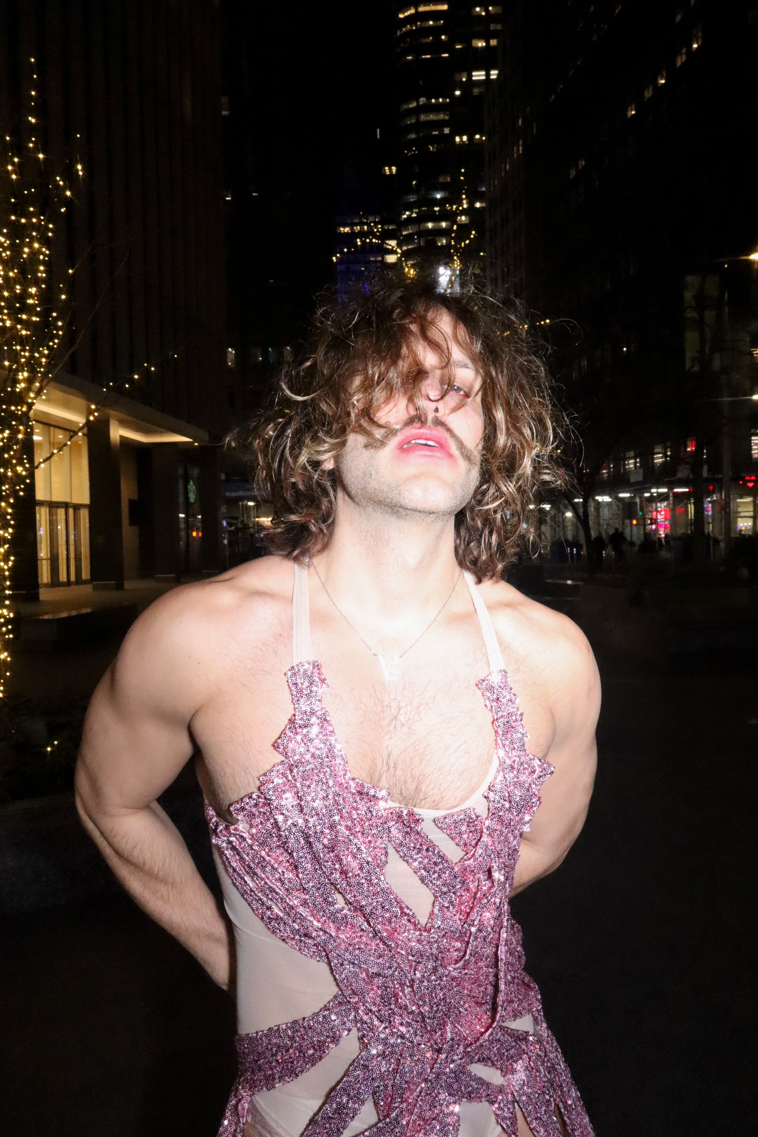 Pink Pony Sequined Bodysuit