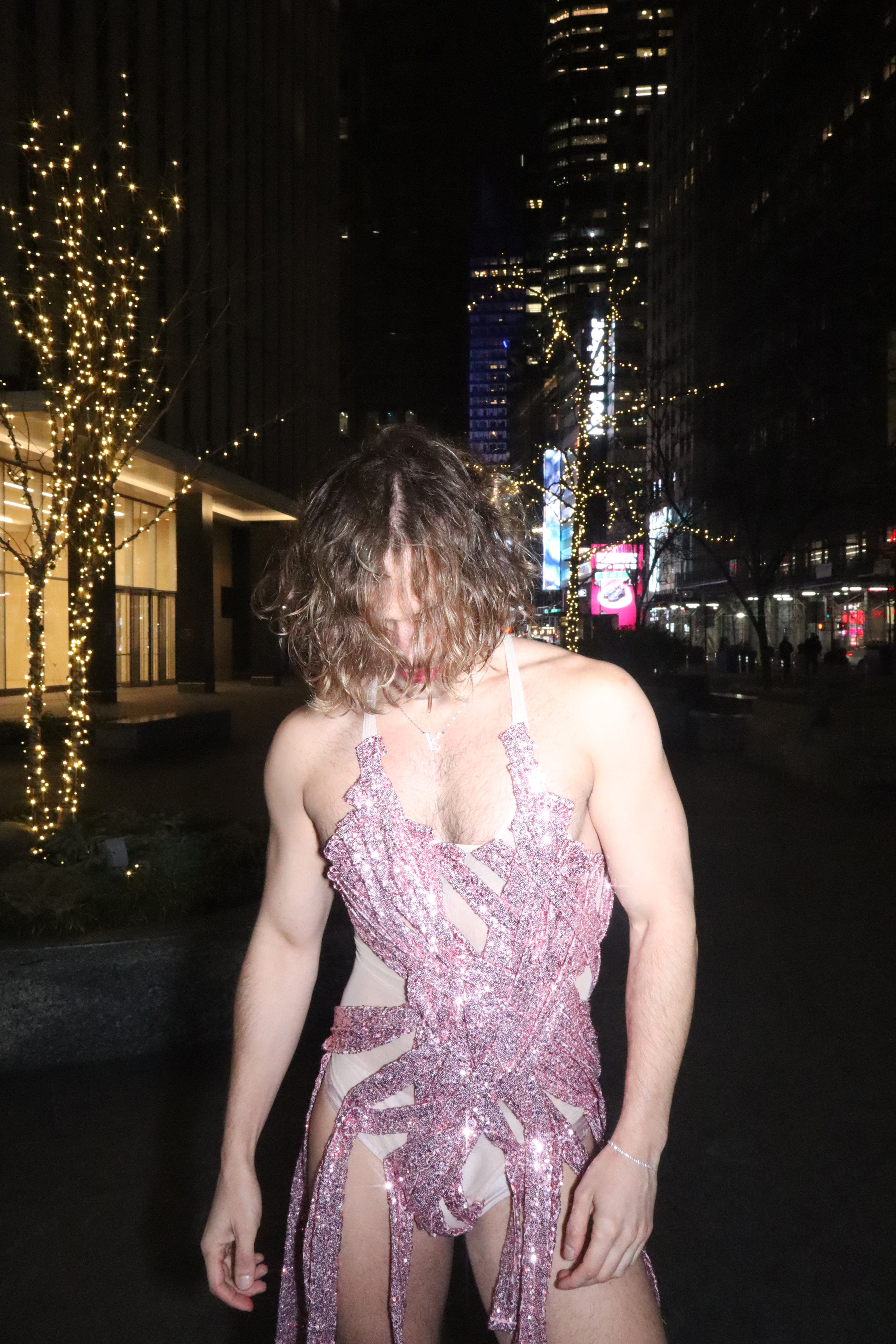 Pink Pony Sequined Bodysuit